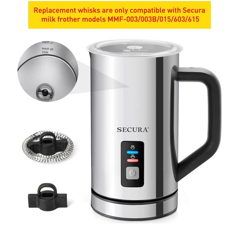 Secura Electric Milk Frother and Warmer Replacement Whisk Set Only