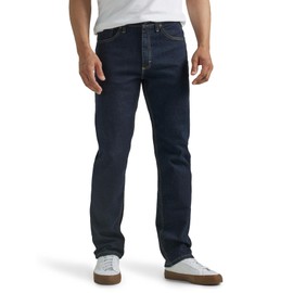 Wrangler Men's Free-to-Stretch Regular Fit Jean, Rinse Denim, 32W x 32L
