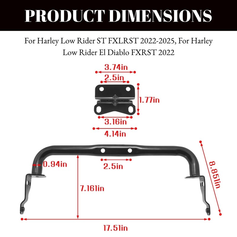 AC-MTORC Front Fairing Lower Support Bracket for Harley Low Rider