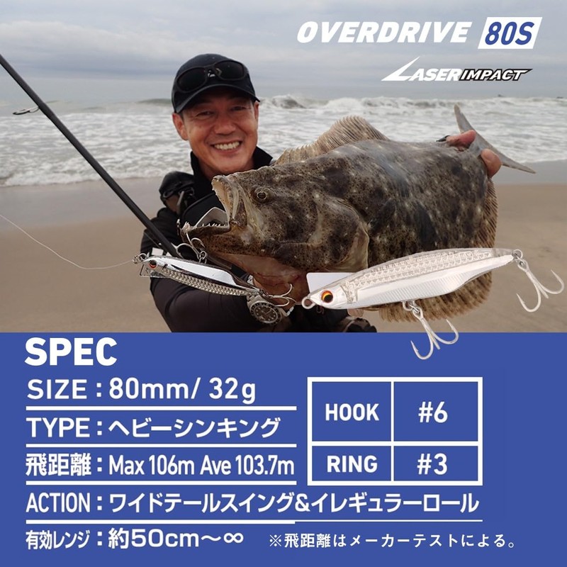 Daiwa Overdrive 80S-LI Blupin Sardine with Laser Impact