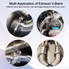 Elifecenter 3.5 Inch Exhaust V band Clamp T304 Stainless Steel