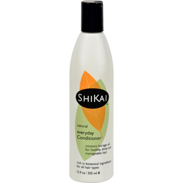 ShiKai - Everyday Conditioner, Plant-Based, Non-Soap, Non-Detergent, Contains Amla for Healthy, Shiny and Manageable Hair (Unscented, 12 Ounces, Pack of 3)