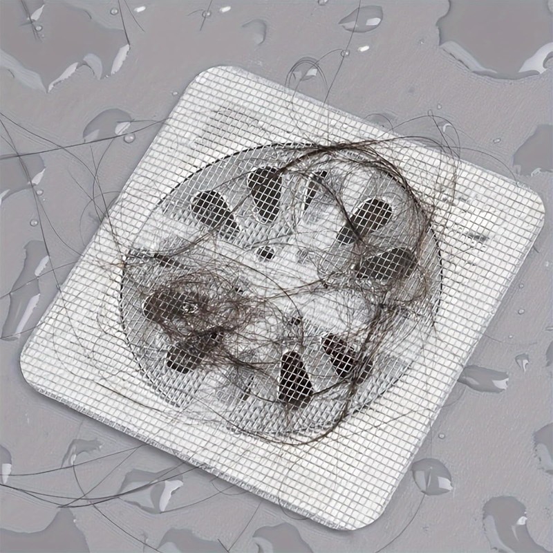 25 Pack,4" X 4" Disposable Shower Drain Cover Hair Catcher,