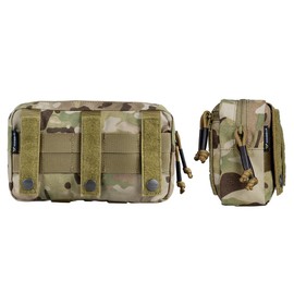 IDOGEAR OUTDOOR Tactical Dump Pouches MOLLE Admin Pouch Military Modular Utility Tools EDC Multi-Purpose Bag 500D Nylon(camo)