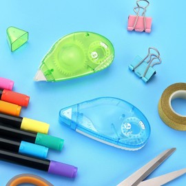 Timotech Set de 3 Rodillos de Cinta Adhesiva de Doble Cara, Cinta para Manualidades y Álbum de Recortes, Cinta Adhesiva con Dispensador Compacto, Ideal para Scrapbook, Fotos y Proyectos Creativos
