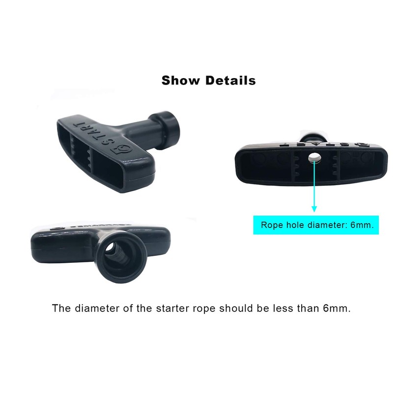 ZLKSKER 2 pcs Gasoline Engine Starter Handle Grip, Recoil Starter