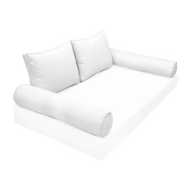 *COVER ONLY*-Style1 Outdoor Bolster Back Pillow Slipcover Piped Trim Queen-AD106