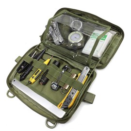 Wynex Tactical Admin Molle Pouch, Medical EDC EMT Utility Bag Shell Design Attachment Pouches 1000D Nylon Hiking Belt Bags Include Canada Flag Patch