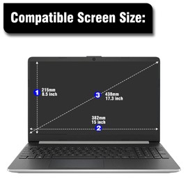 HP Laptop 17.3-Inch Tempered Glass Screen Protector Compatible with HP OmniBook X 17 / OmniBook 7/ HP Envy 17/ HP Pavilion 17/ HP OMEN 17 Laptops (16:9 Aspect Ratio) | Anti-Scratch, Bubble Free
