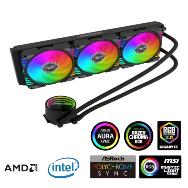 Lovingcool Liquid Cooled Water Cooled ARGB LC-360 Black-360mm AIO intel