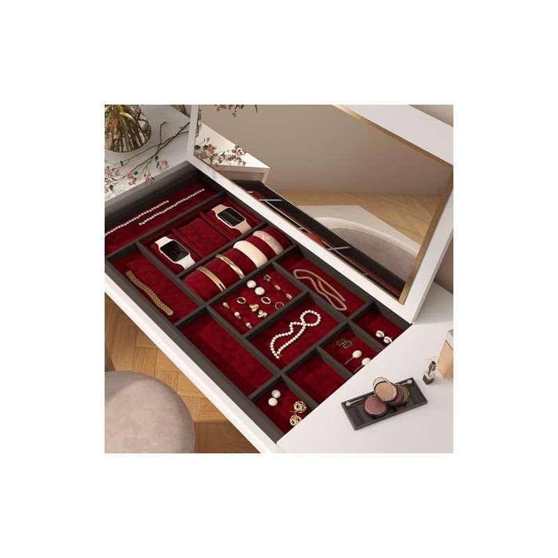 Stickyart - Papel pintado de terciopelo rojo oscuro para cajón,