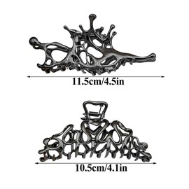 6 PCS Metal Hair Claw Clip Irregular Butterfly Liquid Design Hair Jaw Clip Large Non Slip Hairclips Sparkly French Hairpins Strong Hold Hairclips Hairs Accessories for Women Girls