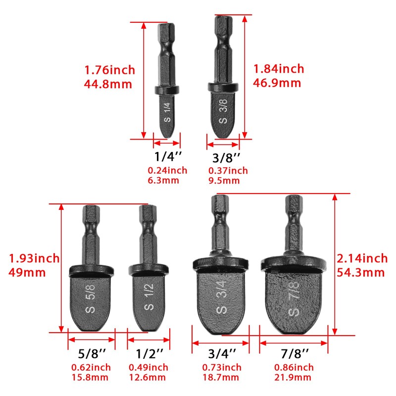 dophee 6PCS HVAC Repairing Set Air Conditioner Copper Pipe Tube