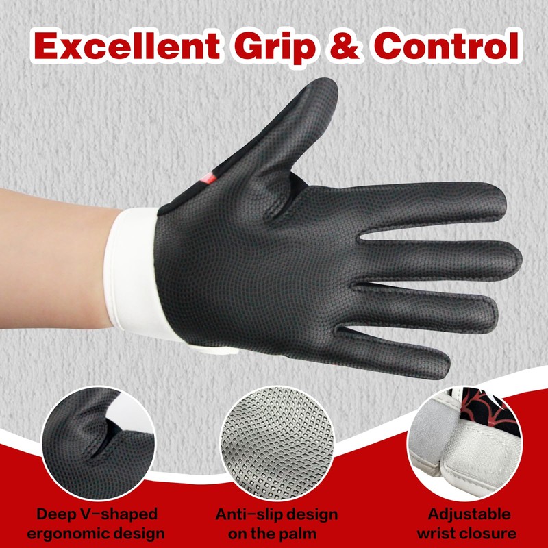 Spider Web Kids Baseball Batting Gloves - Non-Slip Youth Baseball