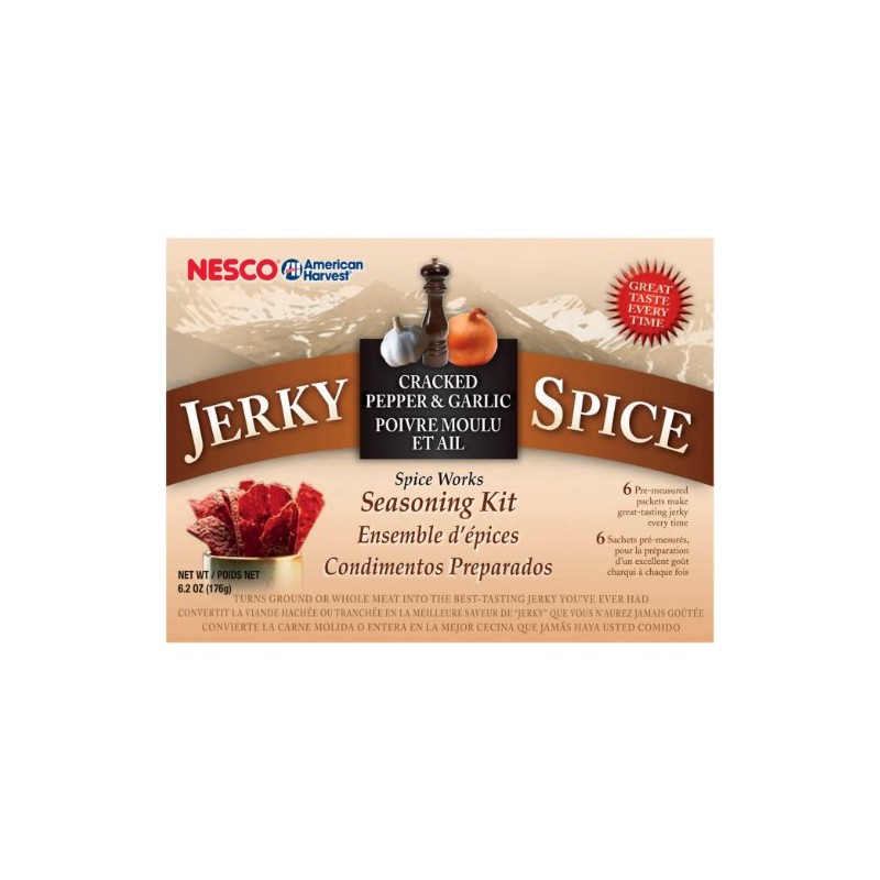 Nesco BJG-6, Jerky Spice Works, Cracked Pepper & Garlic Flavor,