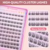 Mlen Diary Lash Clusters,100pcs 10-16mm Individual D Curl Manga Individual