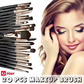 20 Pcs Makeup Brush Set Eyeshadow Eyebrow Powder Foundation Contour Lip Brushes