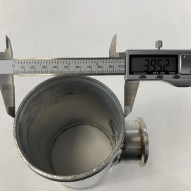 Unbranded Universal 50mm V-band BOV Flange Adapter Piping 4" Aluminum