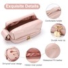 Lannvan Double Layer Zipper Cosmetic Bag, pink, Unisex