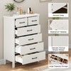 Jocoevol Fluted 6 Drawers Dresser for Bedroom, Tall Modern Chest