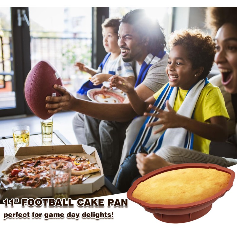 webake Silikon Backform Rugbyball Kuchenform 11 Zoll Rugby Silikonform Antihaft