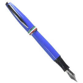 Monteverde USA Aldo Domani Italia Fountain Pen Exotic Blue - Broad Nib - Luxury Writing Pen - Italian Design - JoWo Stainless Steel Nib - Smooth Ink Flow - Refillable - Gift Box Included