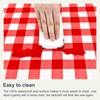 Hipinger Vinyl Square Tablecloth with Zipper and Umbrella Hole, Outdoor