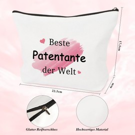Patentante Geschenk für Patentante Geschenk Weihnachten zum Muttertag Valentinstag Weltfrauentag Nützliche Dankeschön Geschenke Muttertagsgeschenke Geburtstagsgeschenk Kosmetiktasche