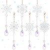 6pcs Winter Snowflake Double Sided Diamond Art Wind Chimes Kits