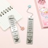 2Pcs Stitch Stainless Steel Bookmark - Cute Cartoon with Pendant