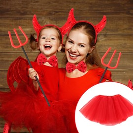WKRTDY Pack of 2 Women's Junior Kids Girls Dance Dress 80's Totem Dress (Red, 3 Animals), red