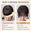 S-noilite Bangs Hair Clip,360° 3D Cover Real Clip in Bangs