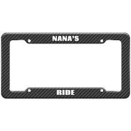 GRAPHICS & MORE Carbon Fiber Pattern License Plate Frame Ride Names Female Na-Ne - Nana
