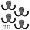 EAI Twin Robe Hook Matt Black - Pack of 4