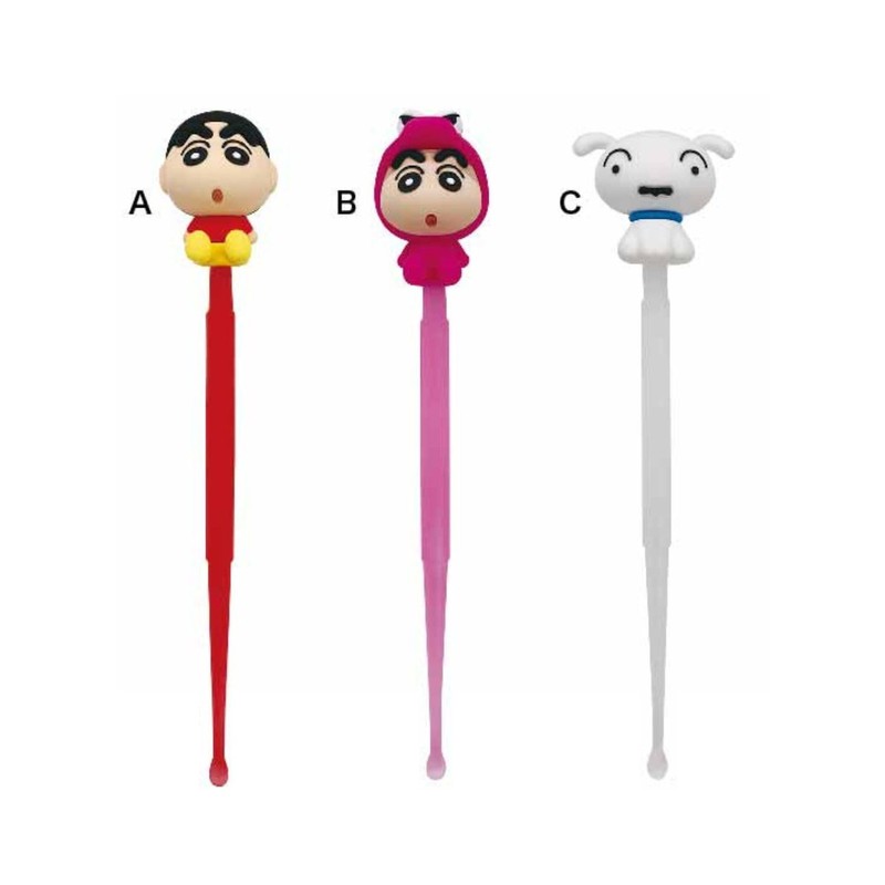 Eye Planning Crayon Shin-chan Earpick with Mascot, Shiro, W1.4 x