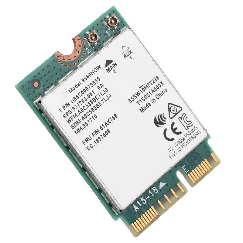 Wireless Network Card Bluetooth5.0 802.11ac M.2 Wifi Adapter with Antenna
