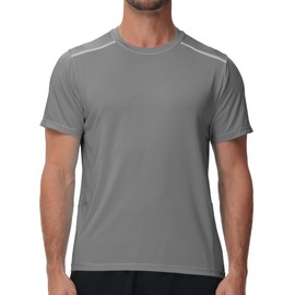 Huayuzh UV Shirt Men's Rash Guard T-Shirt Swimming Shirt UPF 50+ Quick Drying Lightweight Breathable Surfing Hiking Top, 12-dark grey