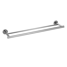 SEIDO Double Towel Bar for Bathroom Wall 16”L, 304 Stainless Steel Bathroom Towel Bar, 2-Bar Design Bathroom Towel Rack, Polished Chrome, 16 inch
