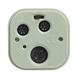 TFA Dostmann Analogue mini alarm clock, 60.1035.04, ideal as a travel alarm clock, with alarm alarm, small and handy, pastel green, (L) 52 x (W) 23 x (H) 52 mm