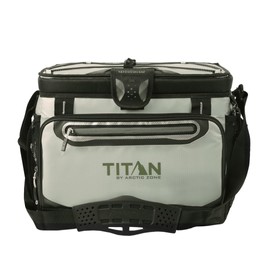 Titan by Arctic Zone 30 Can Zipperless Soft Cooler with HardBody Liner, Seagrass