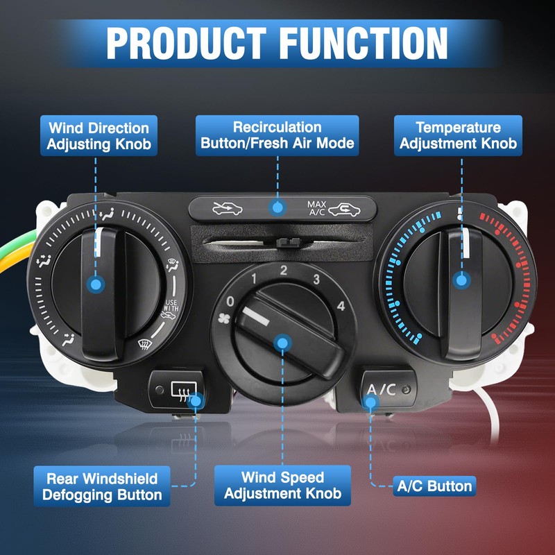 RAGBUSCLE AC Heater Climate Control Module, 1 PC Car 14