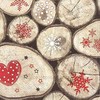 Ideal Home Range 20 Count Luncheon Napkins, Wooden Winter Flakes