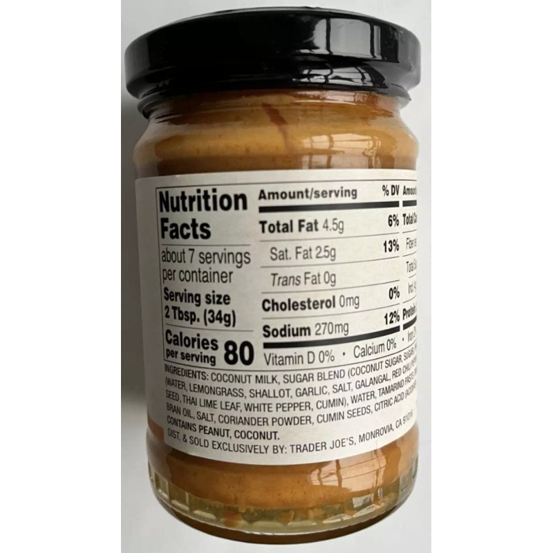 Trader Joe's 3 Bottles Trader Joe’s Thai Peanut Satay Sauce