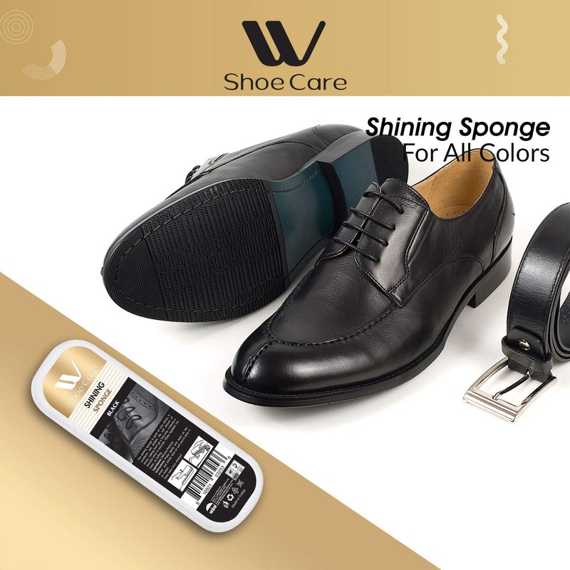 WBM Shoe Care Premium Quality Black Shoe Shine Sponge,Shining Luxury
