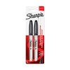 SHARPIE Permanent Markers Fine Tip Black Pack of 2
