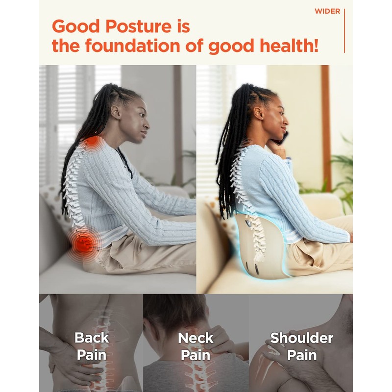 curble Chair Teenager Ergonomic Lower Back Chair Support, Lumbar Support