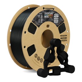 OVERTURE PETG 3D Printer Filament 1.75mm, Neatly Wound Durable PETG 1kg Spool (2.2lbs), Strong Toughness Filament, Dimensional Accuracy +/- 0.02mm, Fit Most FDM Printers (Black (1-Pack))