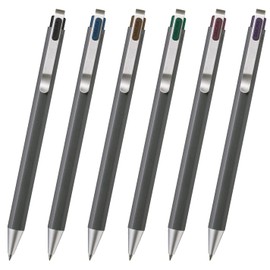 Sakura Gel Ink Ballpoint Pen Ball Sign iD 0.5mm 6 Ink Color Set (Pure black, Night black, Mocha black, Forest black, Cassis black, Mysterious black) With Original Usable Package