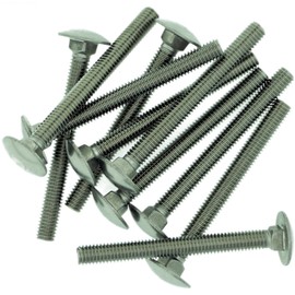 M8 (8mm x 30mm) Cup Square Carriage Bolt (Fully Threaded) - Stainless Steel (A2) (Pack of 10)