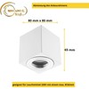 Sweet Led Surface-Mounted Spotlight Silver Ring IP44 Flat Bathroom Aluminium